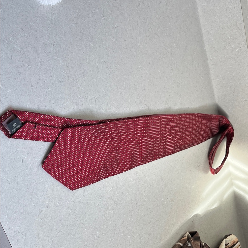 Classic Red Geometric Men's Tie